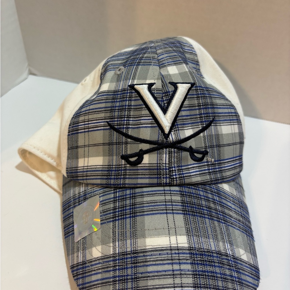 Virginia Cavaliers -Top of the World Blue, White, gray Plaid Cap